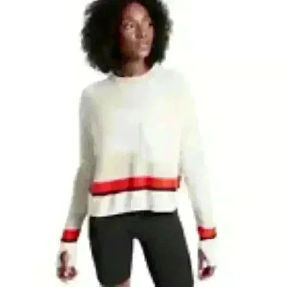 ATHLETA Trailhead Colorblock Merino Wool Cropped Sweater Size XS - Picture 2 of 8